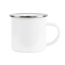 12 oz Fine SS Enamel Cup - Silver Rim
