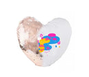 Sequin Pillow Cushion Cover - Heart Shape